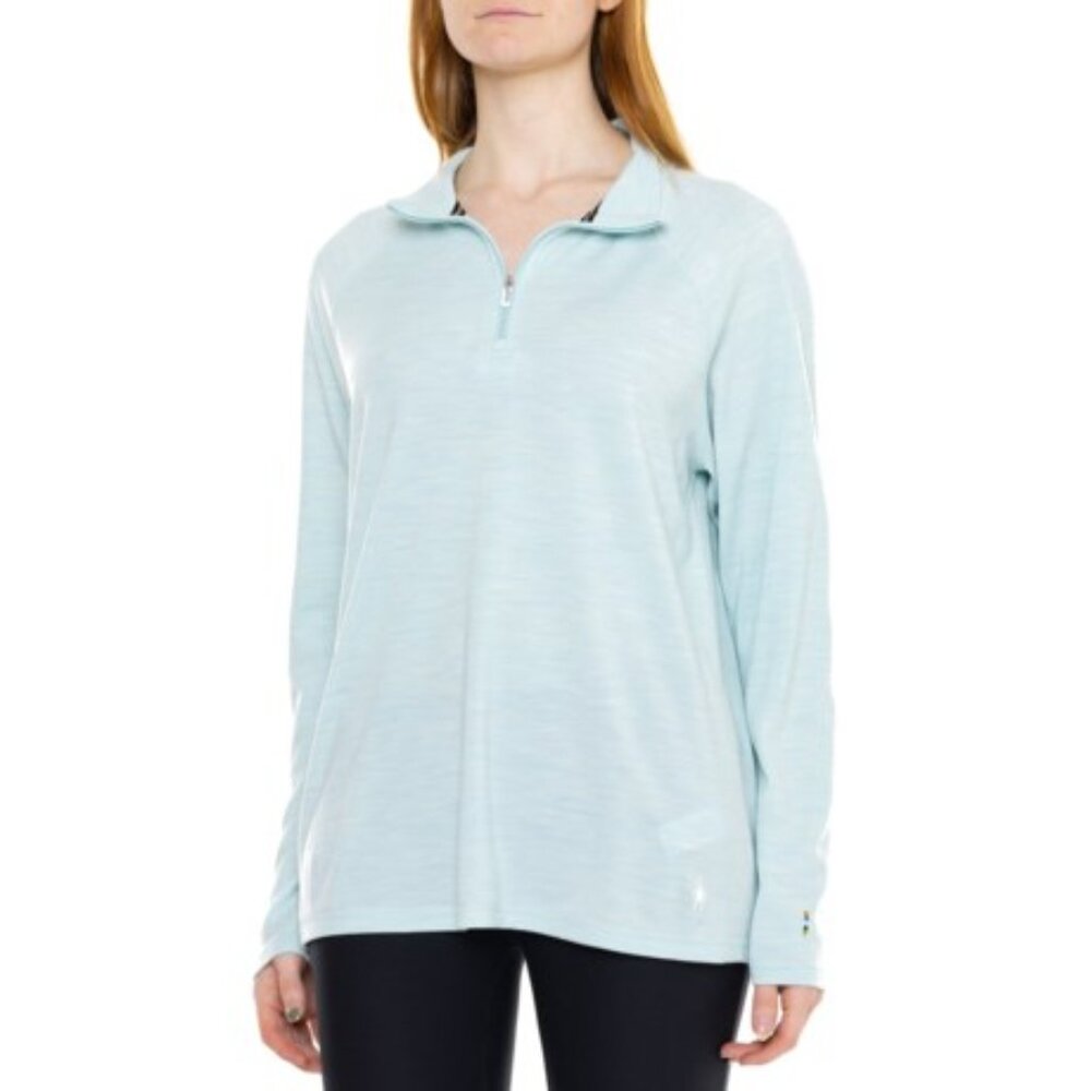 NWT SmartWool Classic Thermal Base Layer Top - Merino Wool, Zip Neck, Long Sleev